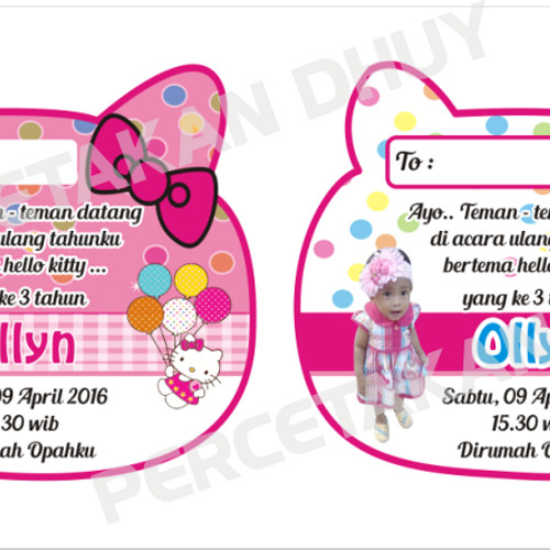 Detail Gambar Undangan Ulang Tahun Gambar Hello Kitty Lucu Nomer 50