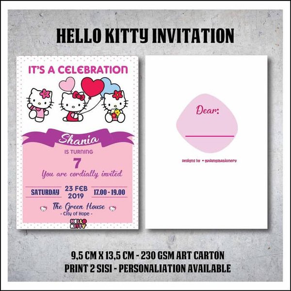 Detail Gambar Undangan Ulang Tahun Gambar Undangan Ulang Tahun Hello Kitty Nomer 36