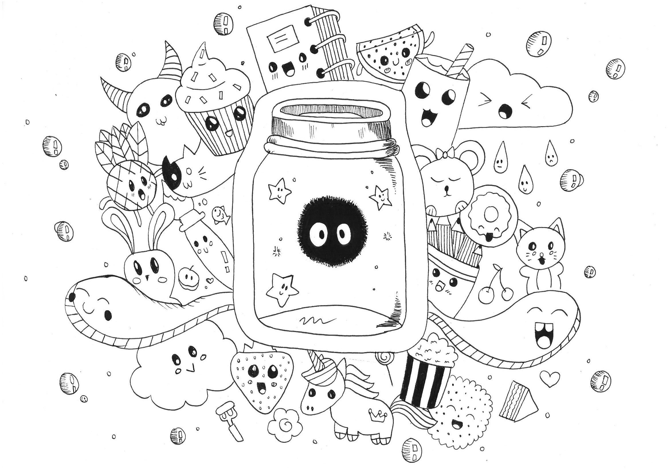Detail Gambar Untuk Mewarnai Doodle Nomer 10