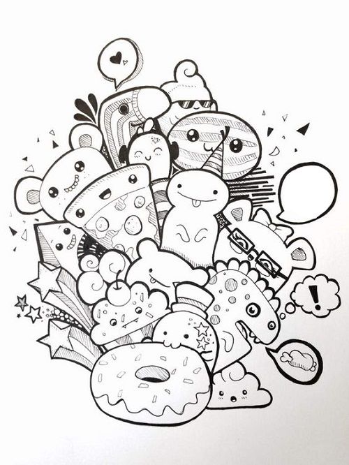 Detail Gambar Untuk Mewarnai Doodle Nomer 13