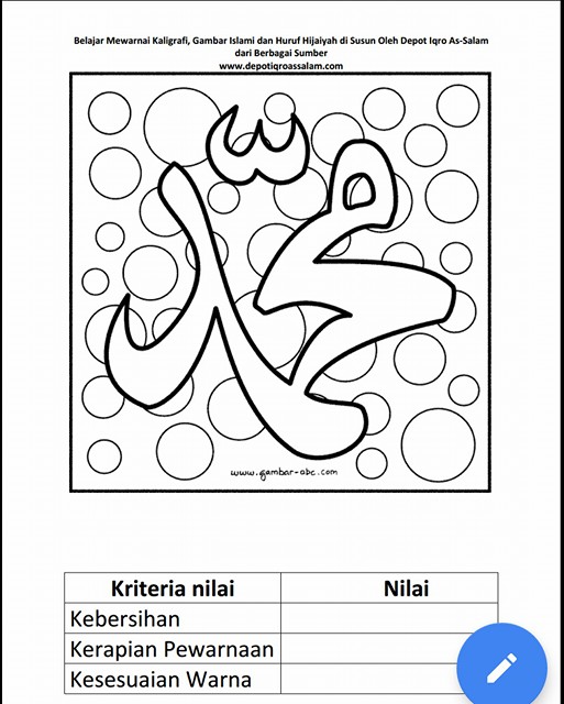 Detail Gambar Untuk Mewarnai Islami Untuk Anak Tpq Nomer 4