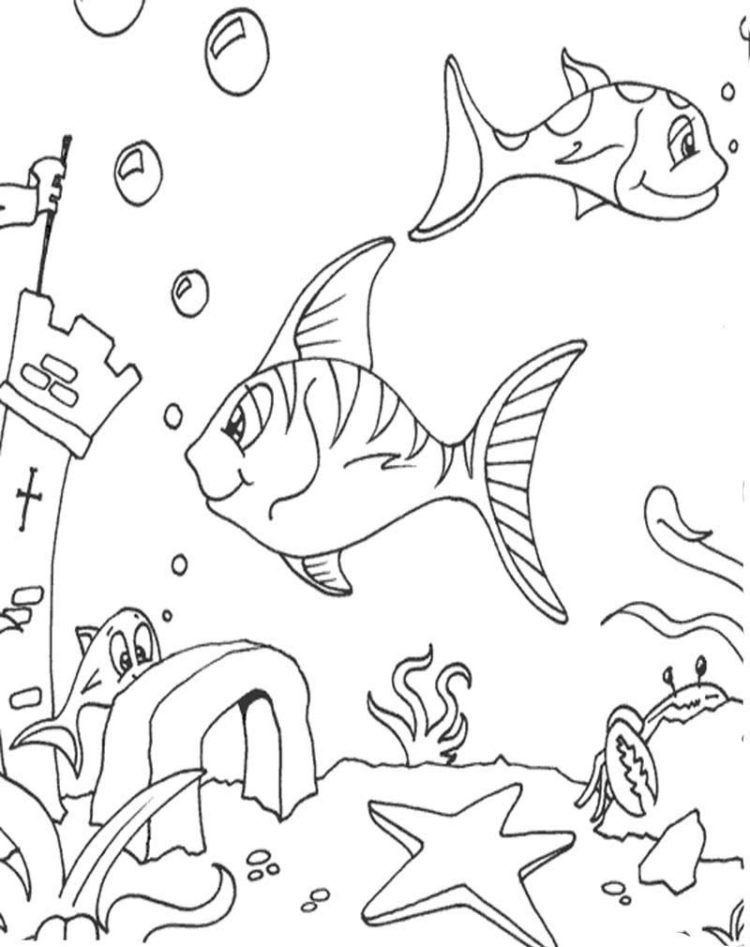 Detail Gambar Untuk Mewarnai Pemandangan Gambar Untuk Mewarnai Ikan Nomer 14