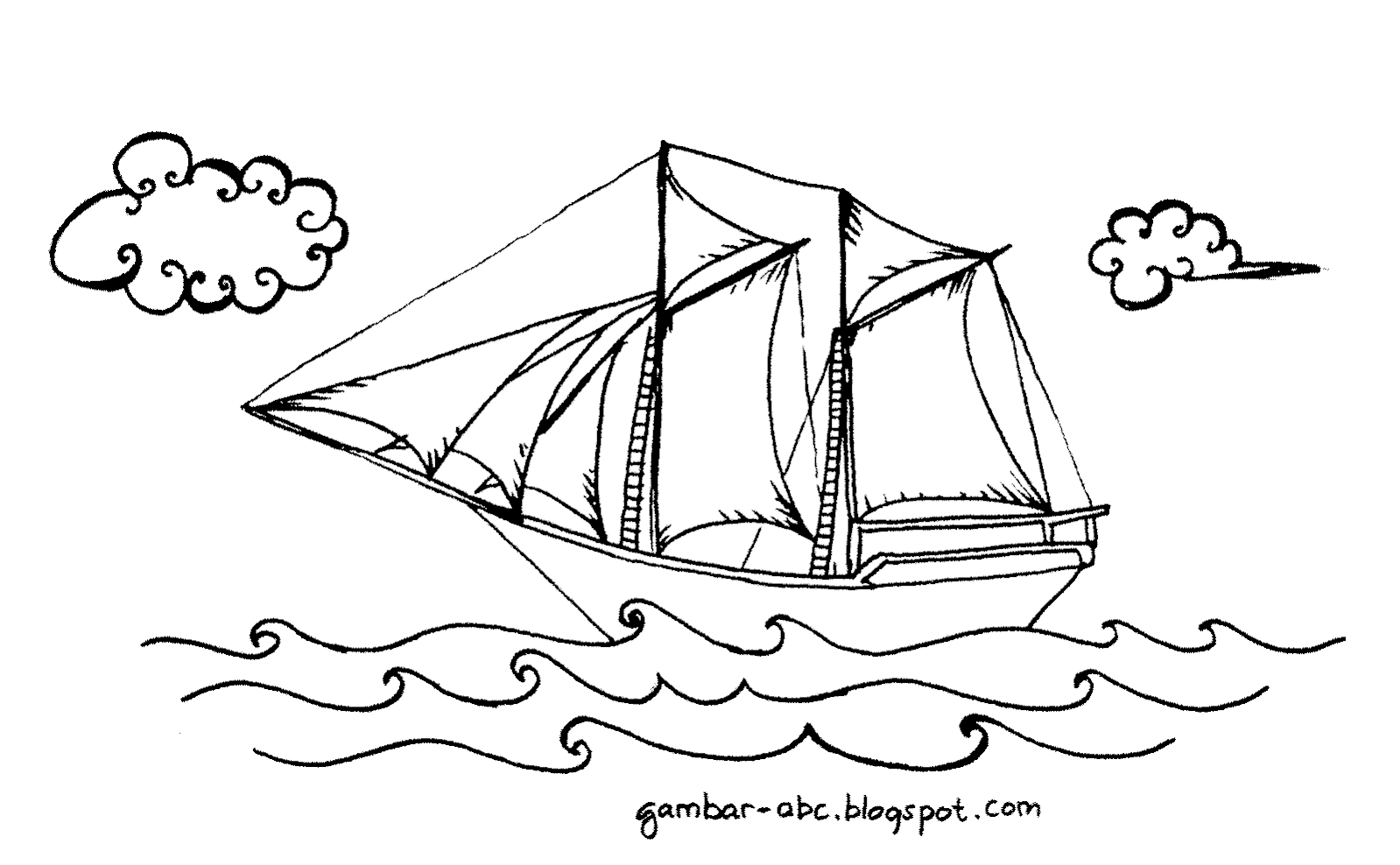 Detail Gambar Untuk Mewarnai Perahu Nomer 7