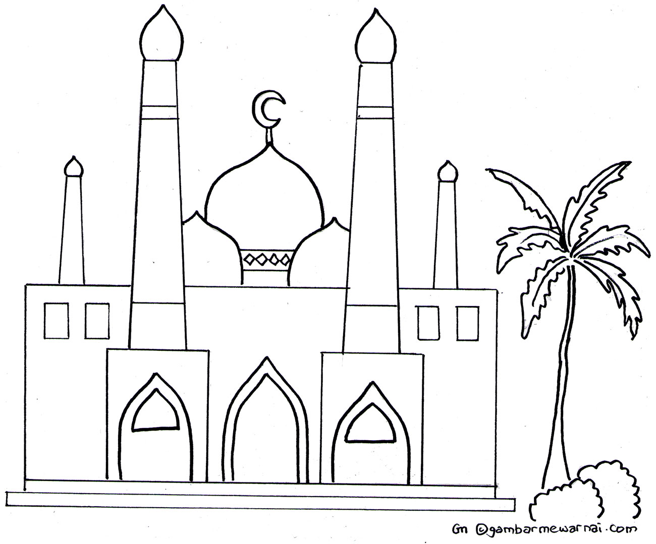 Gambar Untuk Mewarnai Tema Hari Maulid Nabi Muhammad 45 Koleksi Gambar 2713