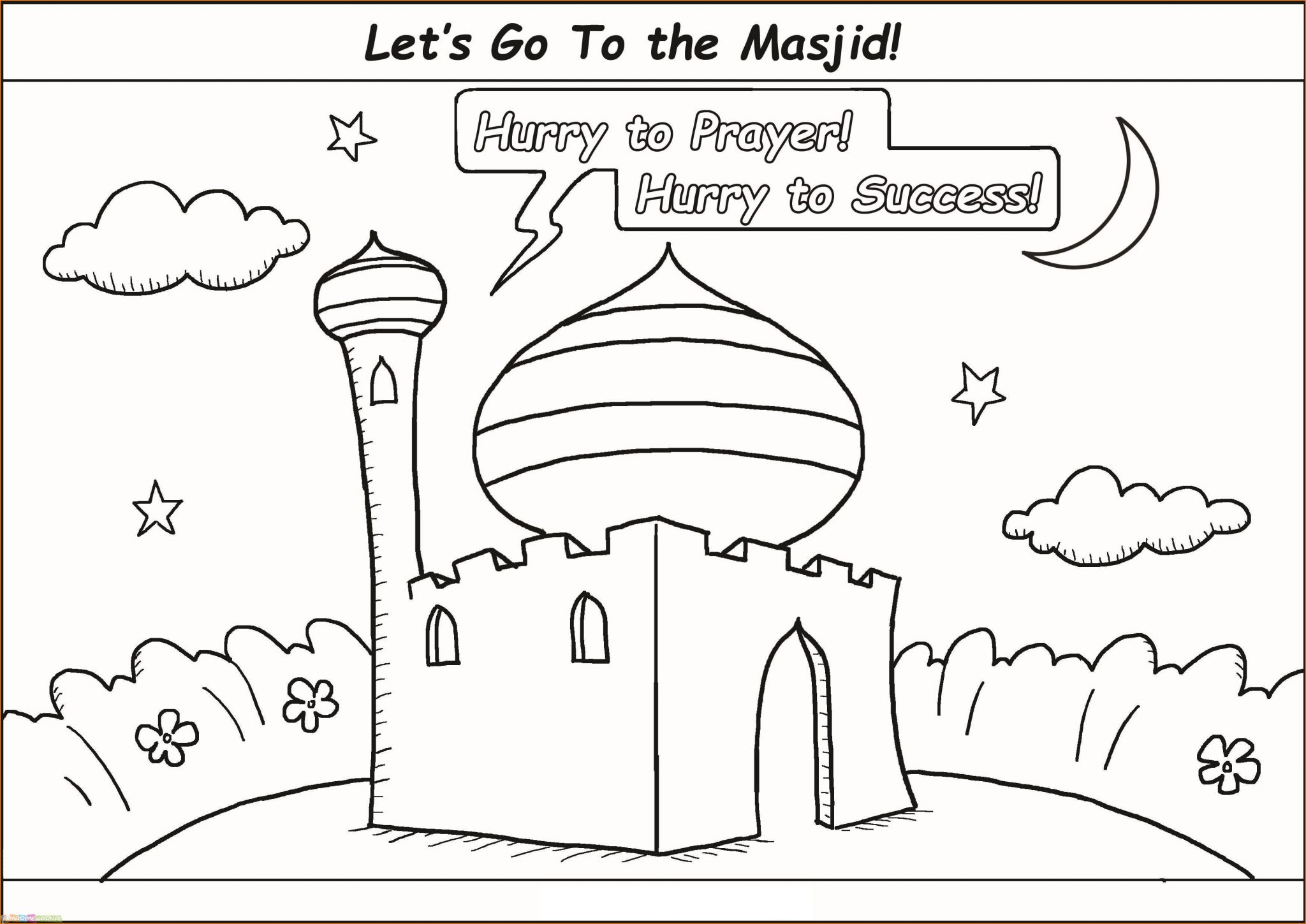 Detail Gambar Untuk Mewarnai Tema Hari Maulid Nabi Muhammad Nomer 5