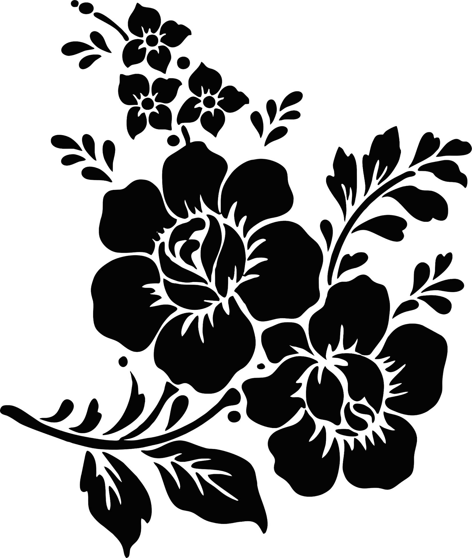 Detail Gambar Vektor Bunga Hitam Putih Nomer 23