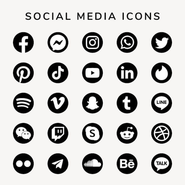 Detail Gambar Vektor Icons Sosial Media Nomer 2