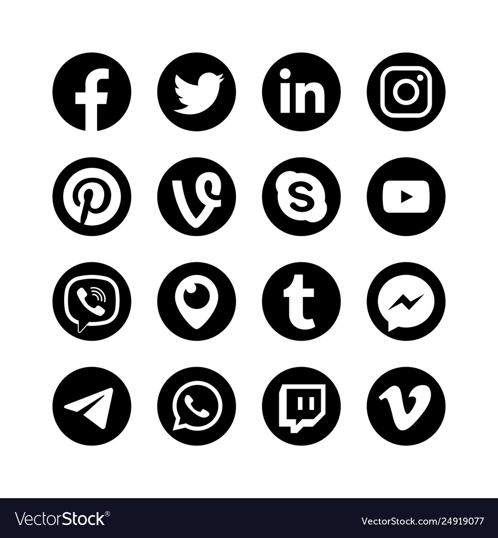 Detail Gambar Vektor Icons Sosial Media Nomer 4