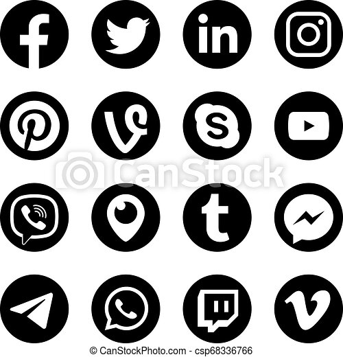 Detail Gambar Vektor Icons Sosial Media Nomer 47