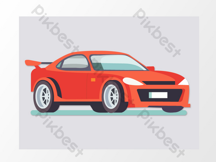 Detail Gambar Vektor Mobil Warna Merah Nomer 3