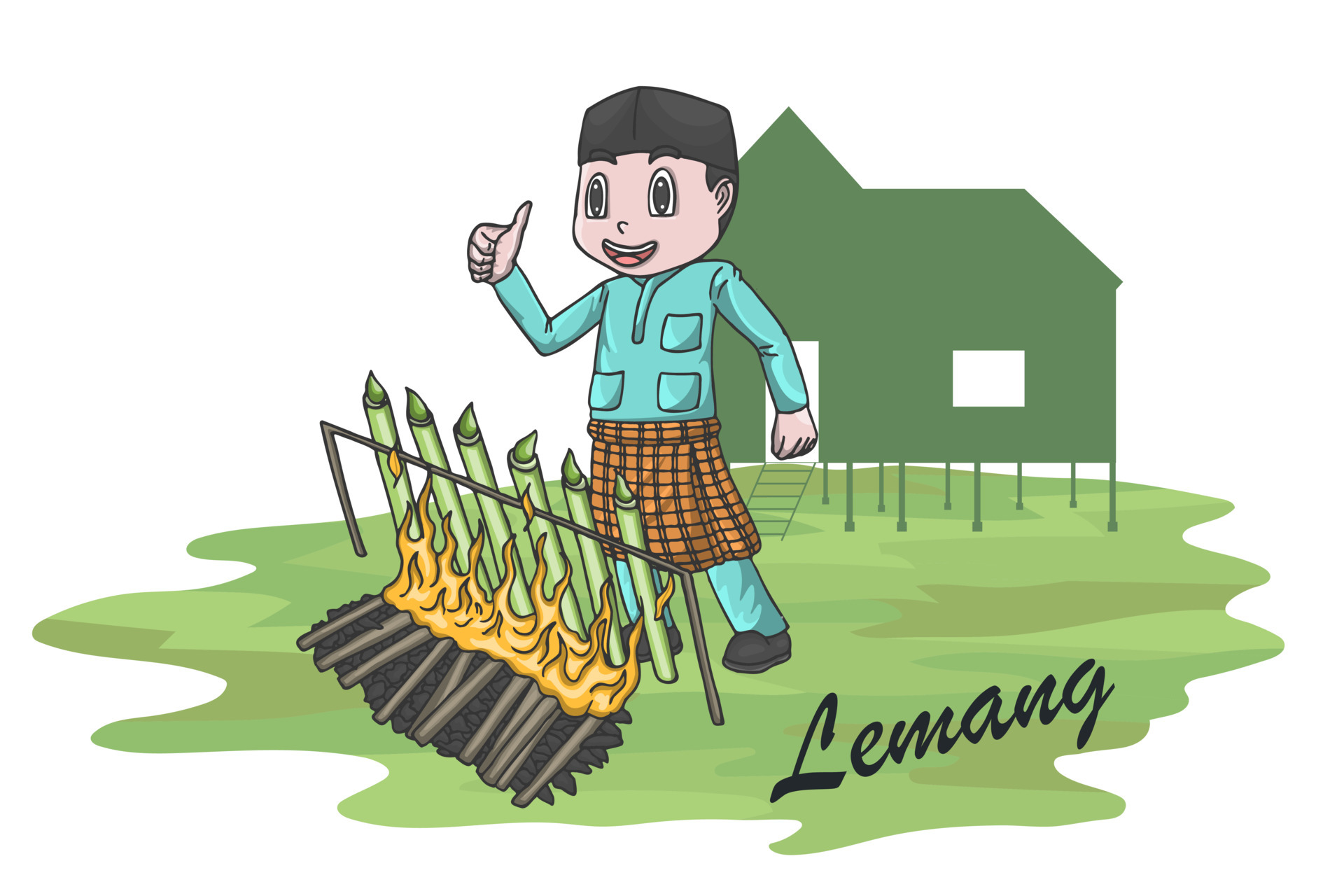 Detail Gambar Vektor Sawah Kartun Nomer 9