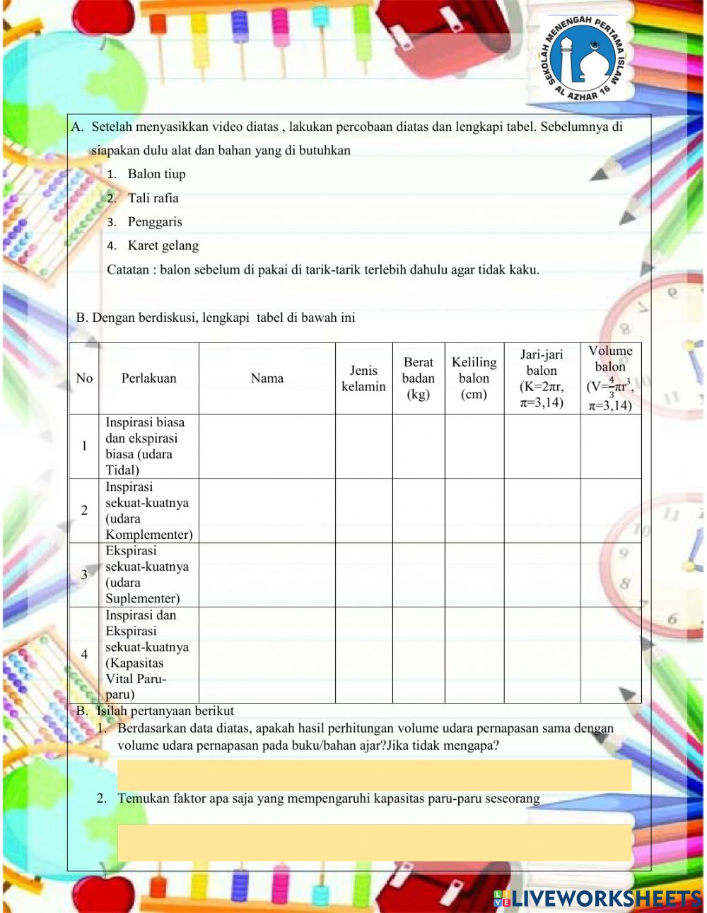 Detail Gambar Volume Udara Pernapasan Nomer 45