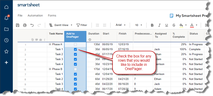 Detail Gantt Chart Smartsheet Template Nomer 39