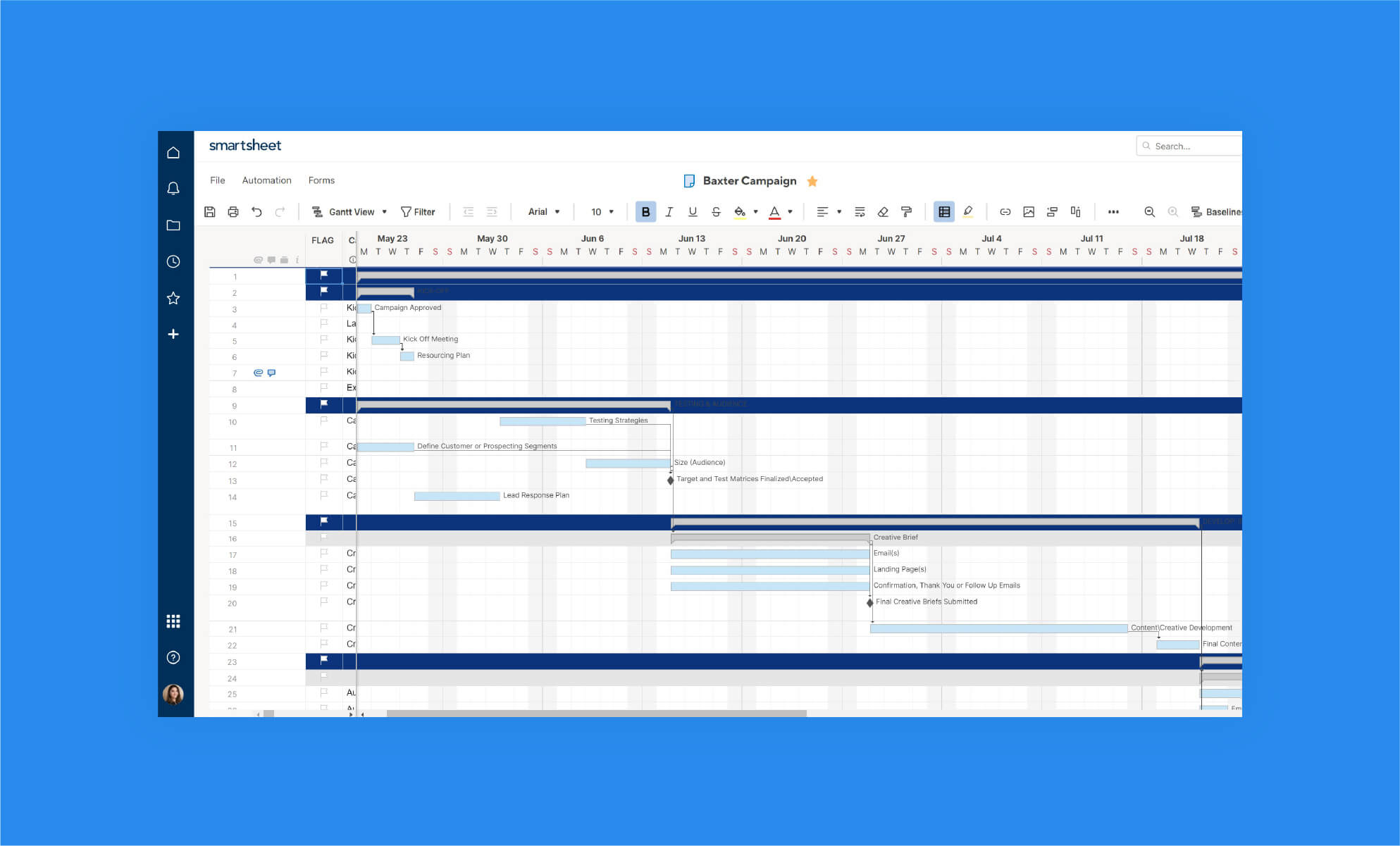 Detail Gantt Chart Smartsheet Template Nomer 46