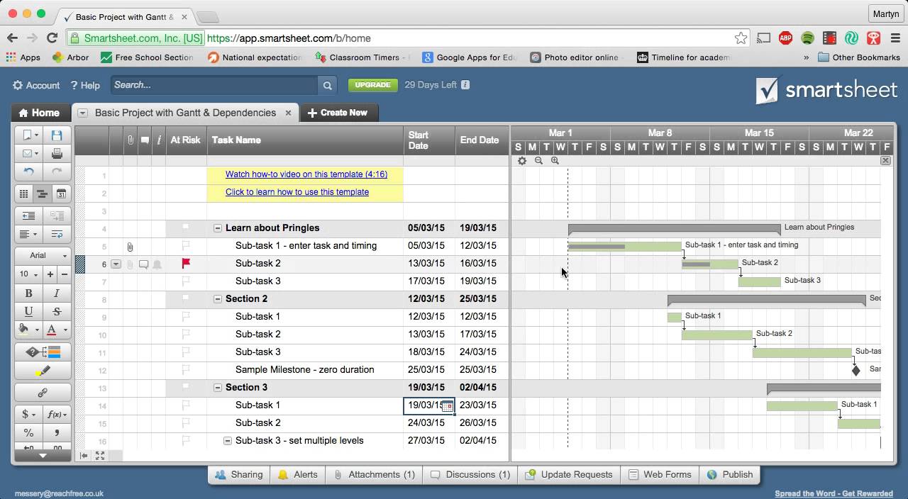 Detail Gantt Chart Smartsheet Template Nomer 9