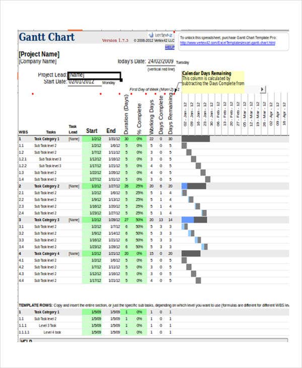 Detail Gantt Chart Template Download Excel Nomer 39