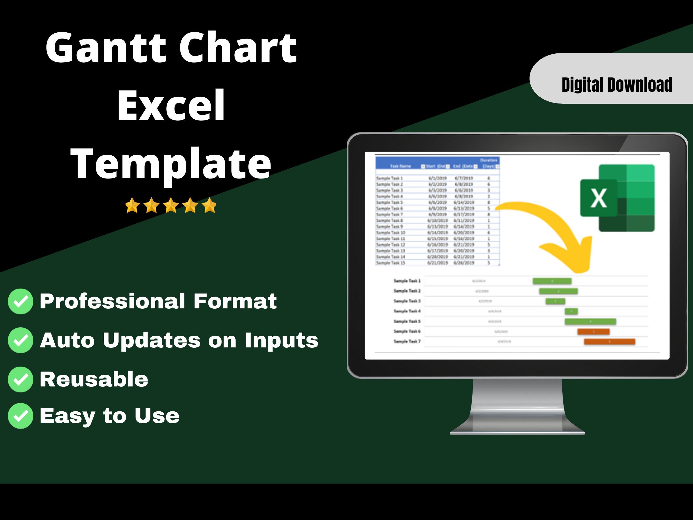 Detail Gantt Chart Template Excel 2019 Nomer 35