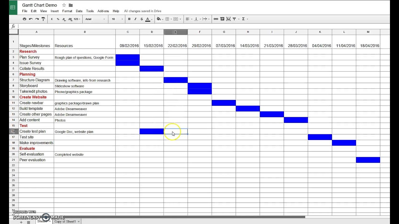 Detail Gantt Chart Template Google Sheets Nomer 33