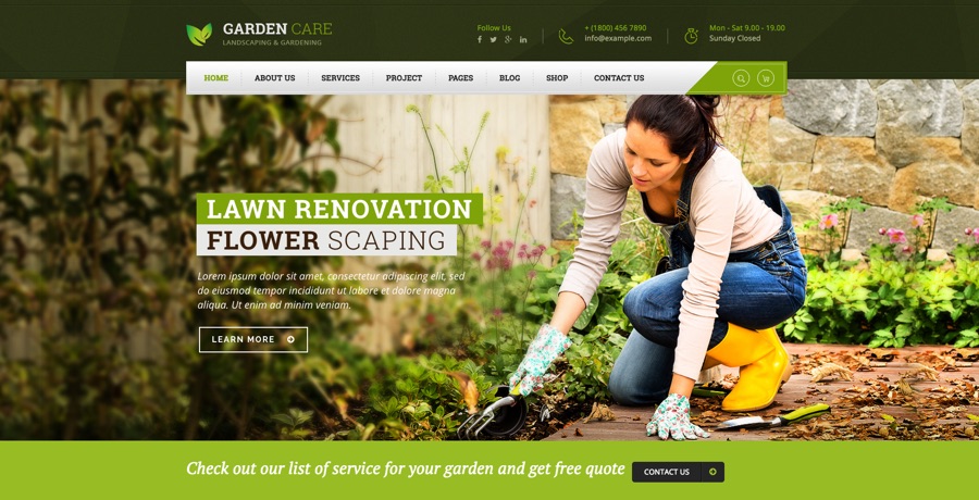 Garden Template Wordpress - KibrisPDR
