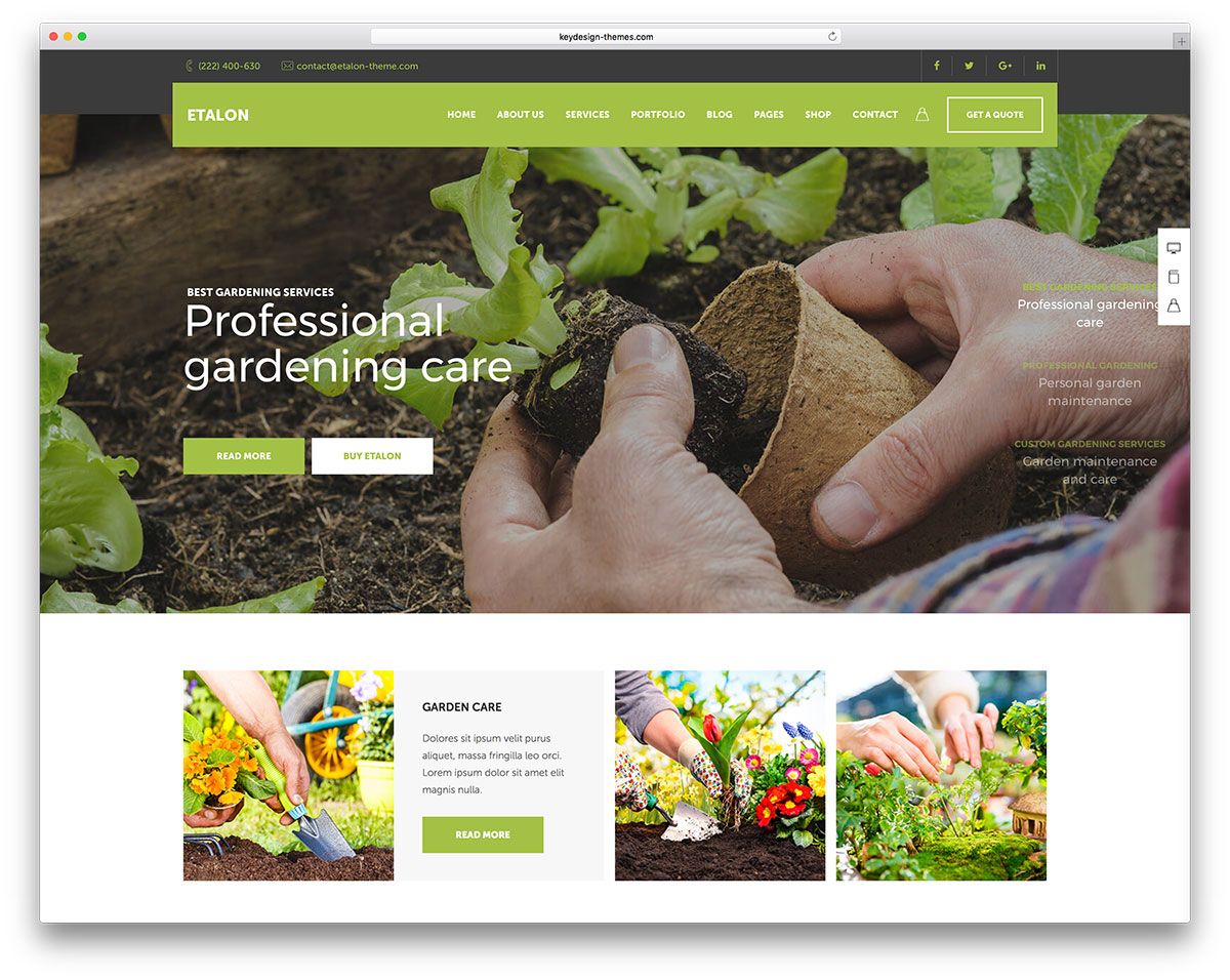 Detail Garden Template Wordpress Nomer 3