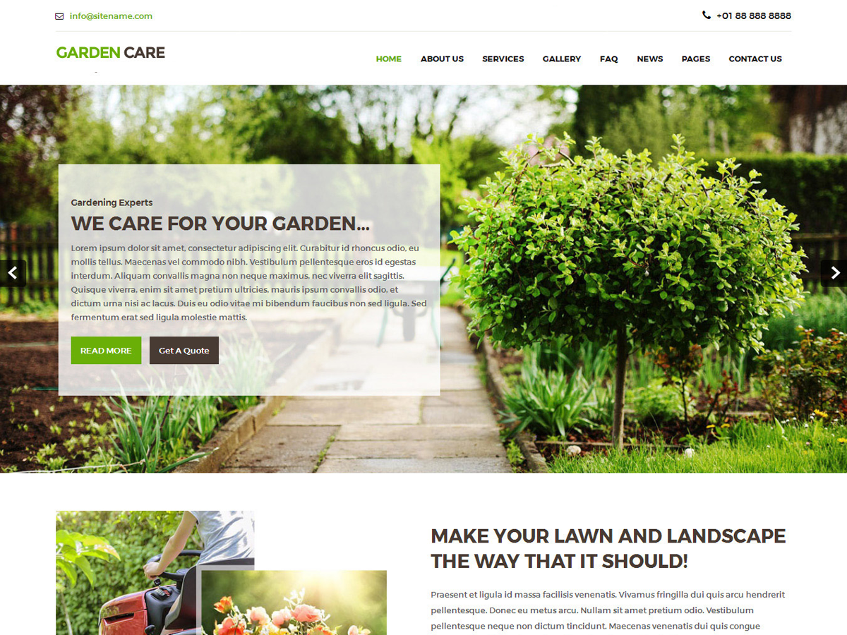 Detail Garden Template Wordpress Nomer 20
