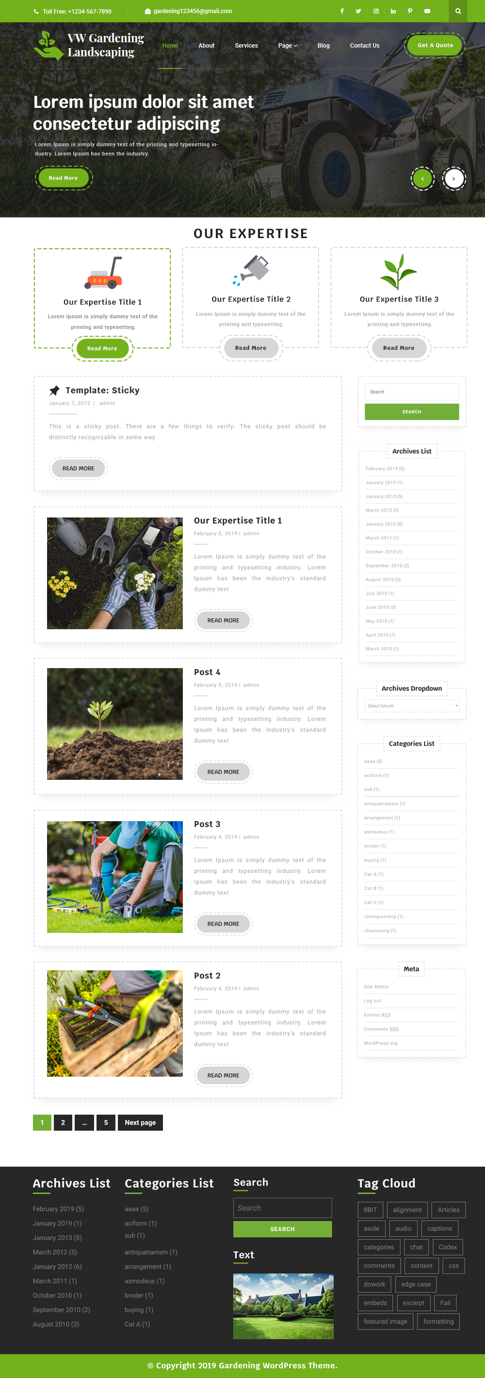 Detail Garden Template Wordpress Nomer 34