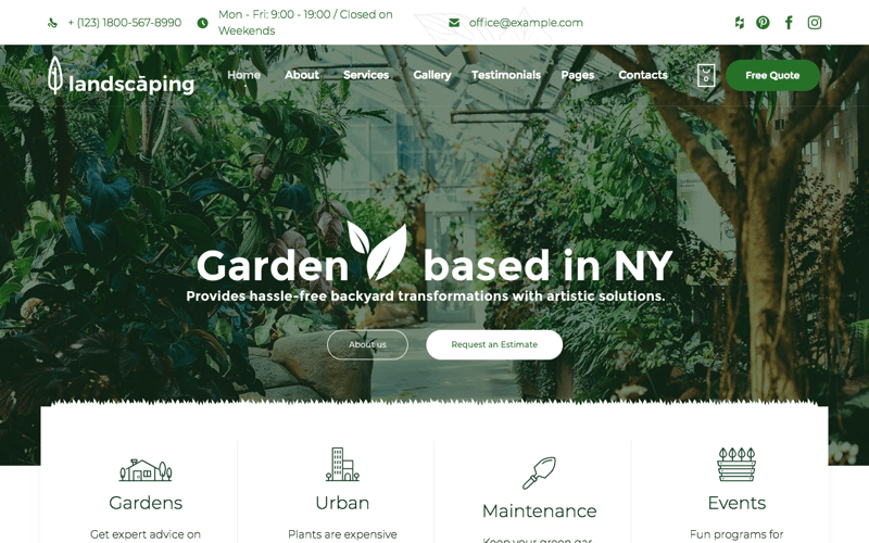 Detail Garden Template Wordpress Nomer 38