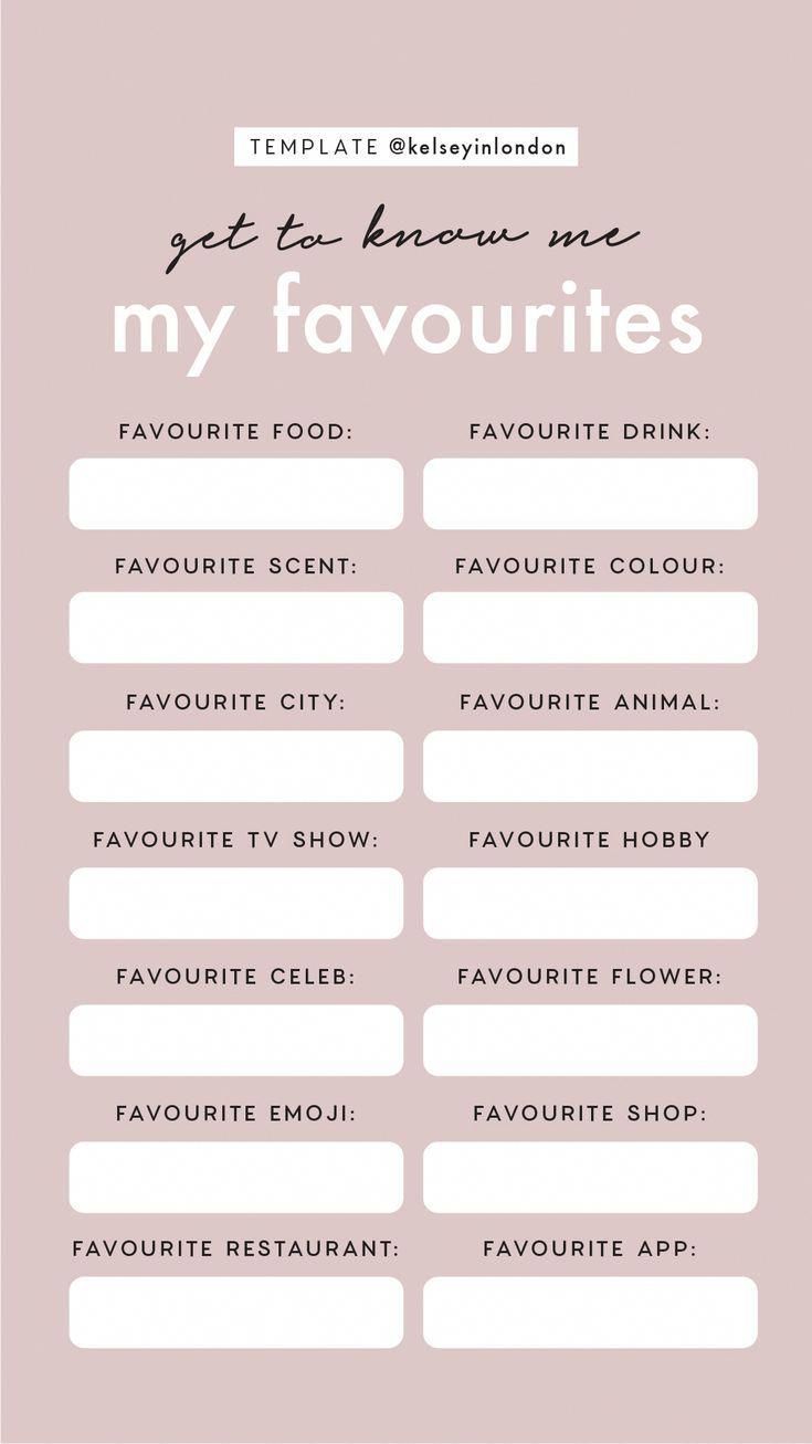 Detail Get To Know Me Template Nomer 11