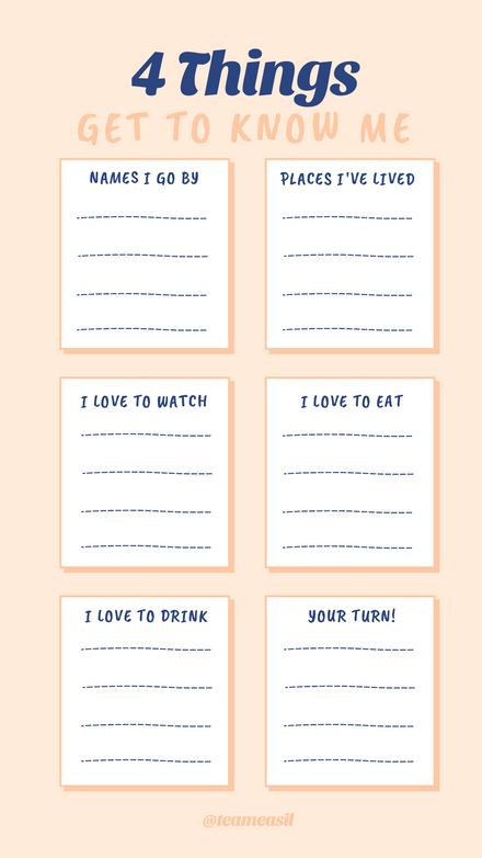 Detail Get To Know Me Template Nomer 19