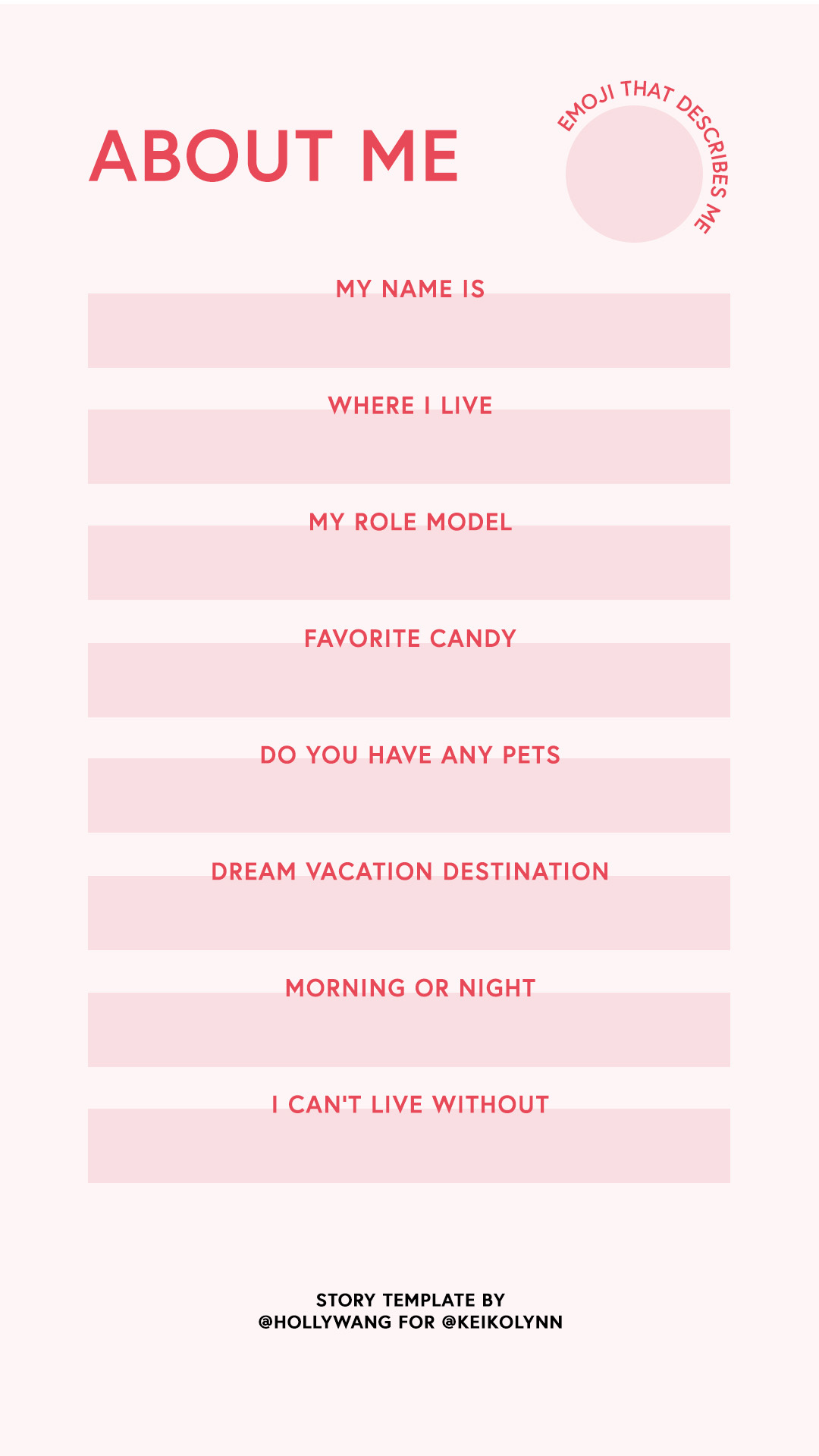 Detail Get To Know Me Template Nomer 22