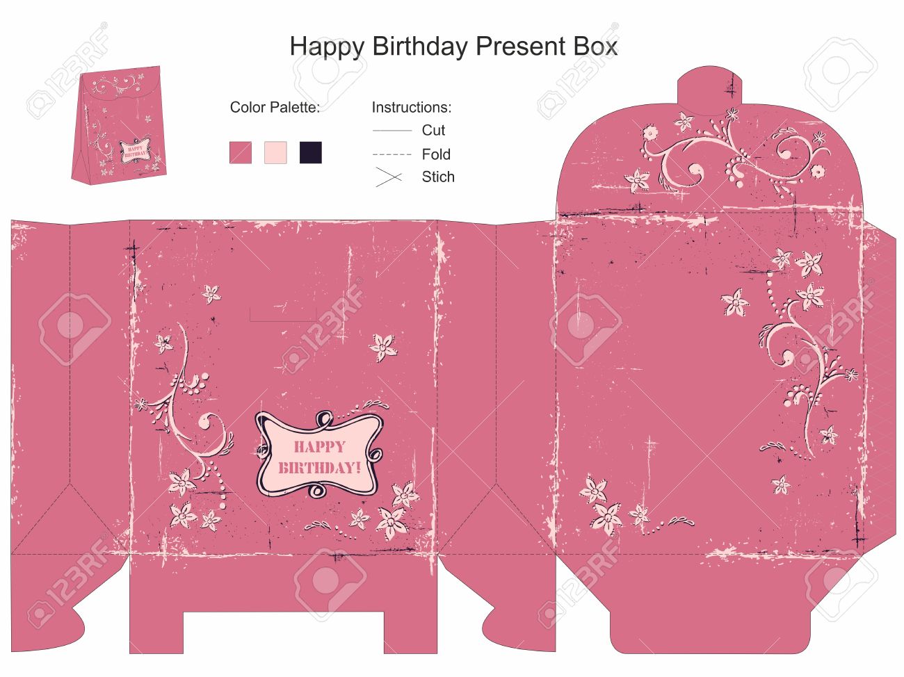 Detail Gift Box Template Nomer 36