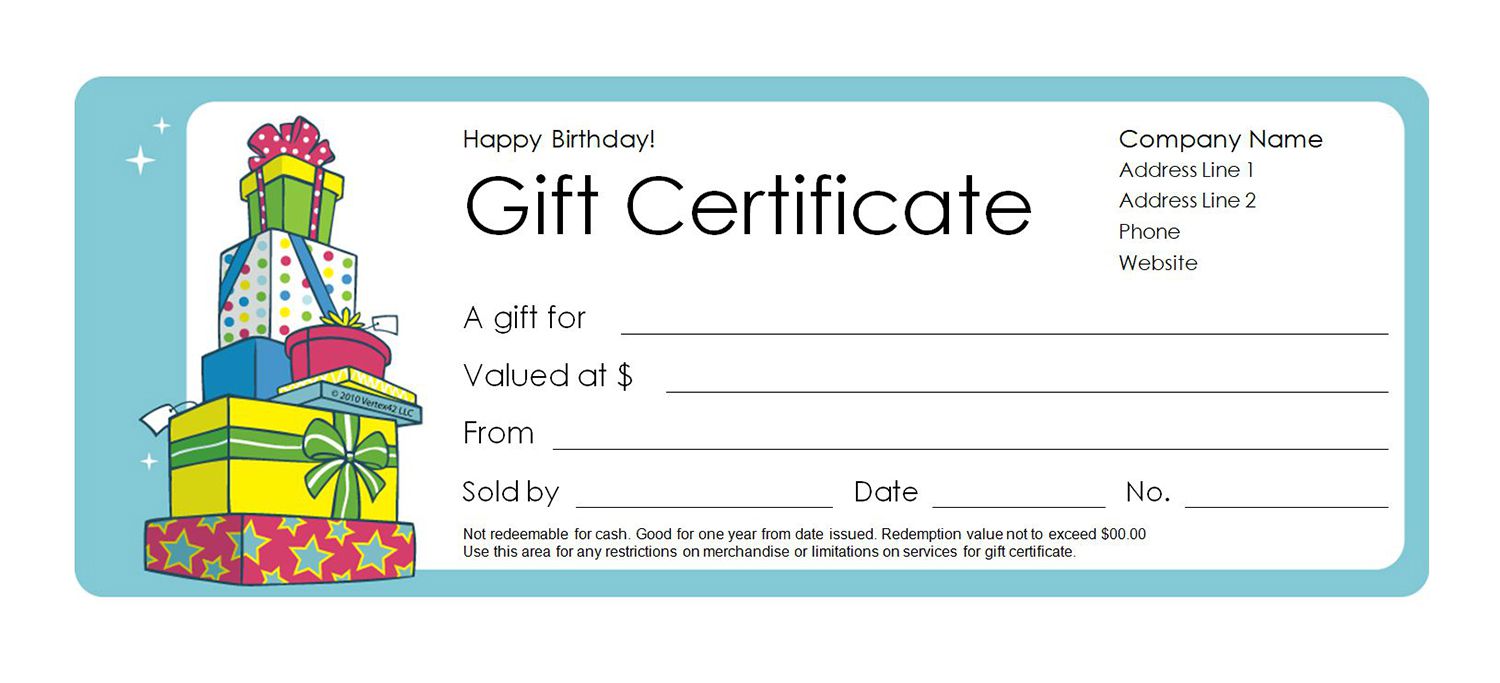 Gift Certificate Template Pages - KibrisPDR