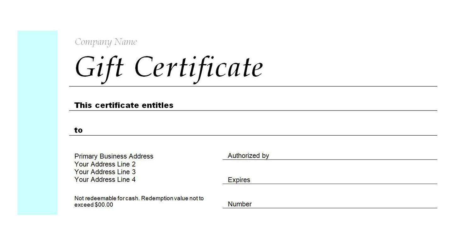 Detail Gift Certificate Template Pages Nomer 4