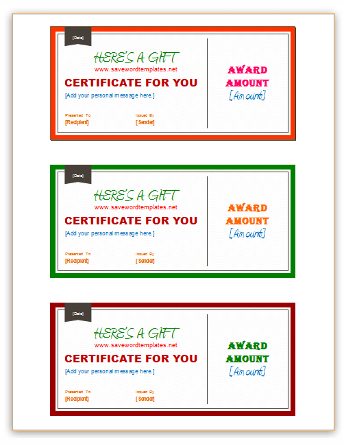 Detail Gift Certificate Template Pages Nomer 43