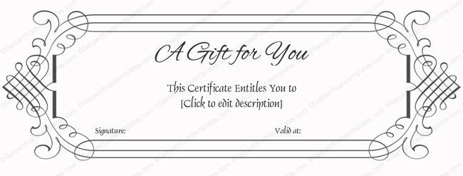 Detail Gift Certificate Template Word Nomer 12