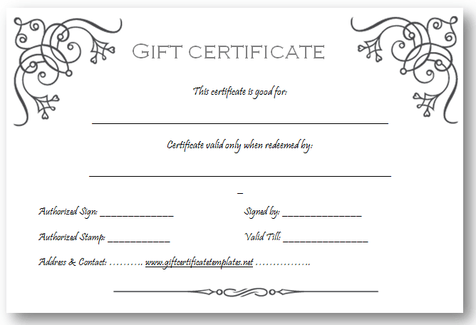 Detail Gift Certificate Template Word Nomer 3