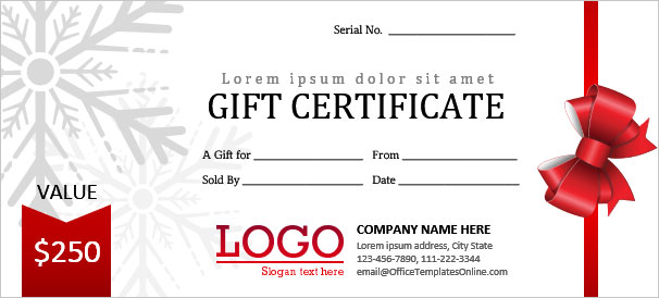 Detail Gift Certificate Template Word Nomer 24