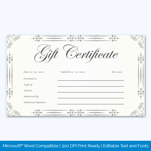 Detail Gift Certificate Template Word Nomer 31