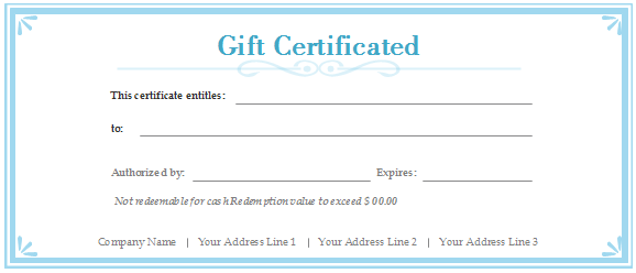 Detail Gift Certificate Template Word Nomer 36