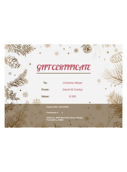 Detail Gift Certificate Template Word Nomer 45