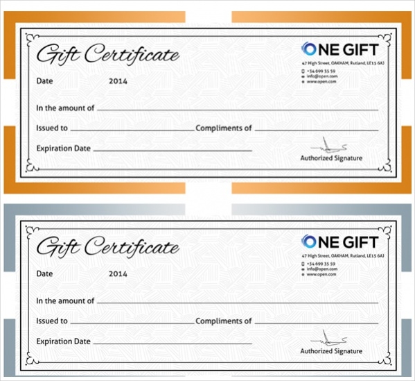 Detail Gift Certificate Template Word Nomer 50