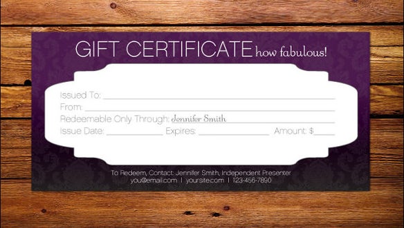 Detail Gift Certificate Template Word Nomer 10