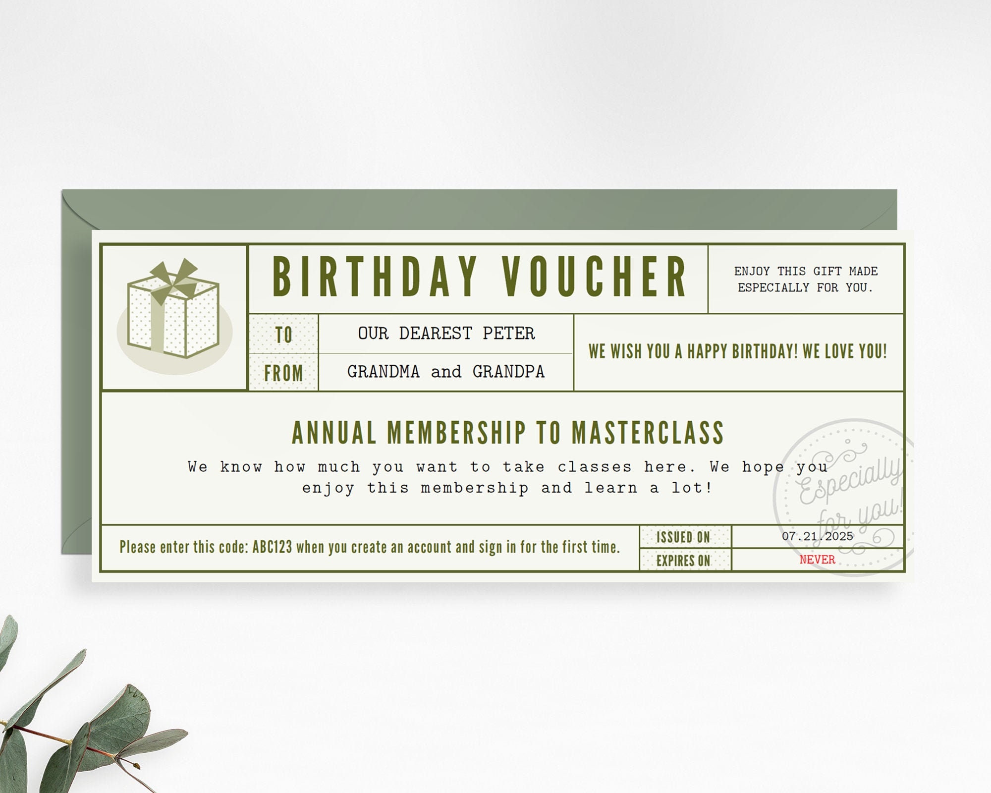 Detail Gift Voucher Template Nomer 49