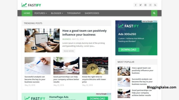 Detail Glossy Mag Blogger Template Nomer 27