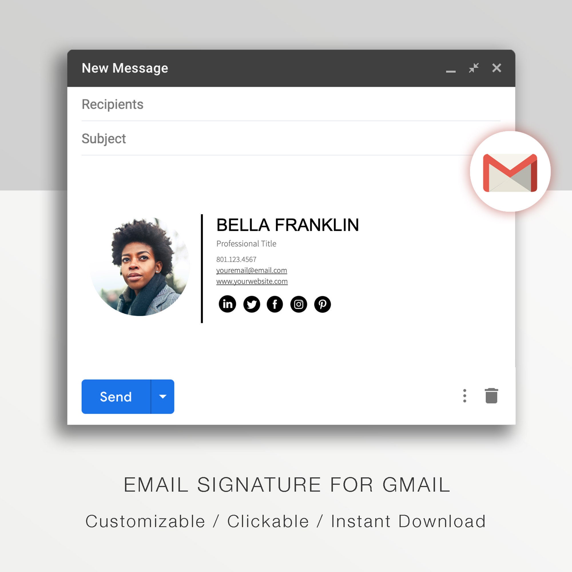 Detail Gmail Signature Template Nomer 4