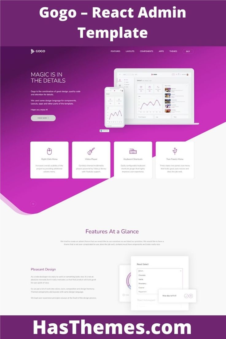 Detail Gogo React Template Nomer 18