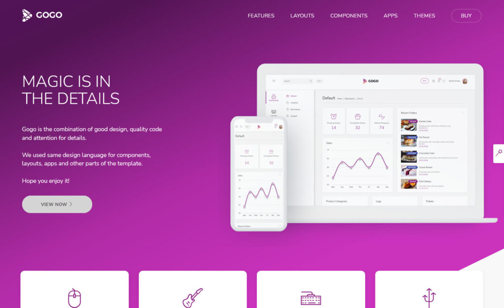 Detail Gogo React Template Nomer 40