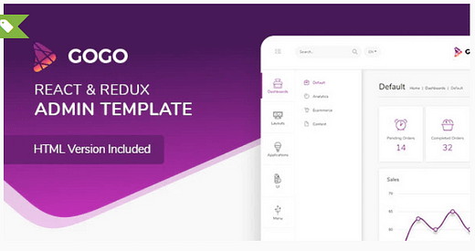 Detail Gogo React Template Nomer 9