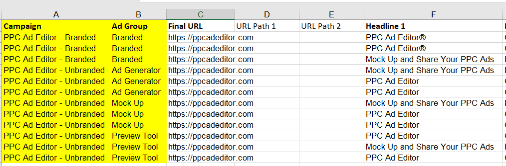 Detail Google Ads Excel Template Nomer 9