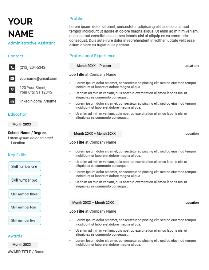 Detail Google Doc Cv Template Free Nomer 38